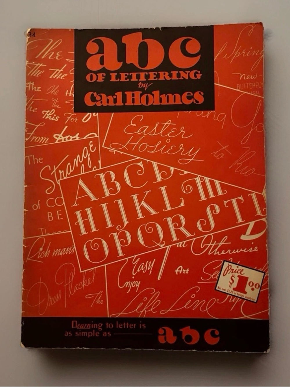 Vintage ABCs of Lettering by Carl Holmes  book